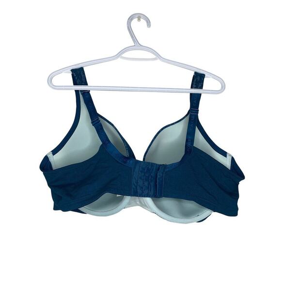 Cacique Cotton Lightly Lined Full Coverage Bra With Lace in Poseidon - Picture 5 of 6